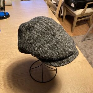 Borsalino Gray Tweed Wool Flat Cap 59